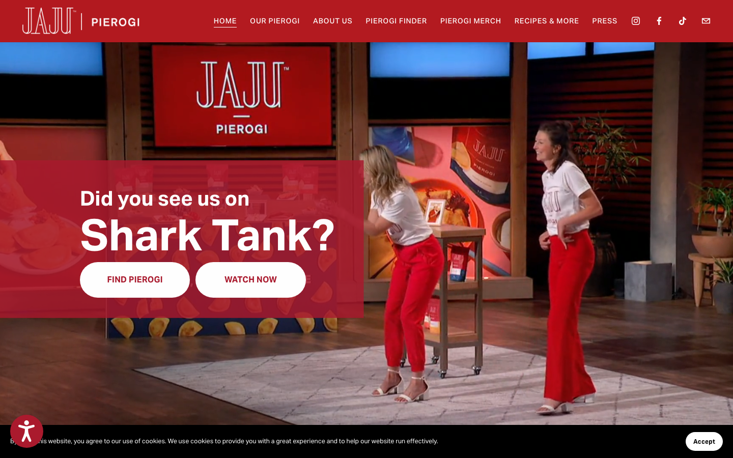 Jaju Pierogi homepage at 1440px