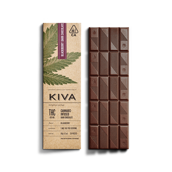 KIVA Blackberry Dark Chocolate Bar