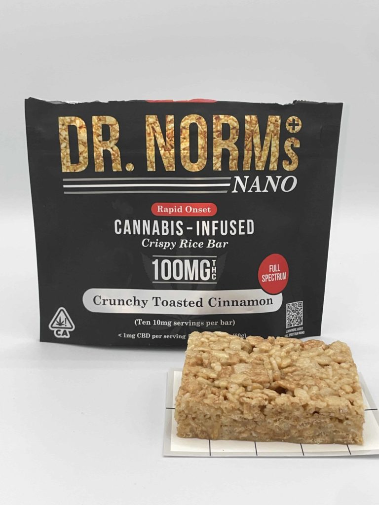 Dr. Norm’s Crunchy Toasted Cinnamon NANO Crispy Rice Bar
